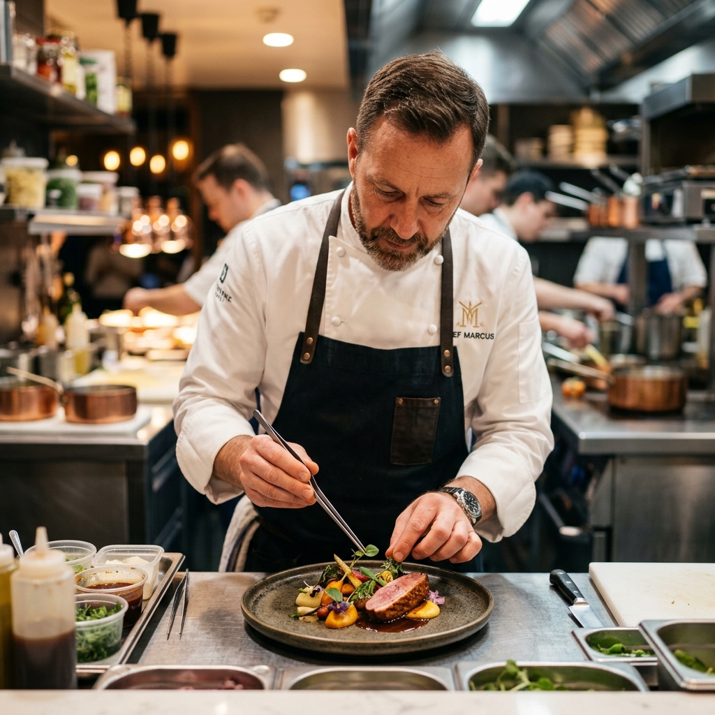 Chef preparing food